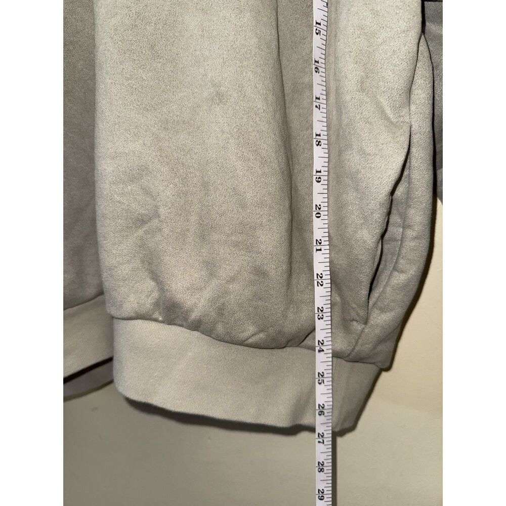 adidas Basketball Sueded Hoodie Sesame Beige Tan IN7707 Unisex Medium Oversized - Picture 8 of 9